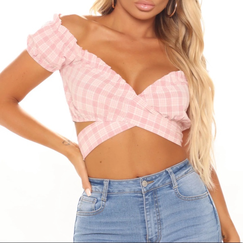 Plaid OTS Blouse
